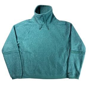 Nike Women's Therma Fleece Cowl Cozy Mineral Teal Medium Tech Performance